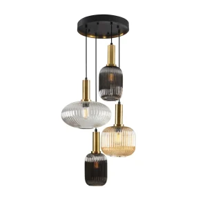Norma Lamp 4/9/18L Black/Brass E27 Ip20 Non-Dimmable